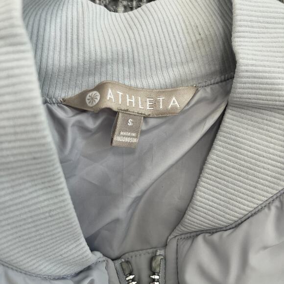 Athleta Northstar PrimaLoft Light Blue Bomber Jacket Size Small - Picture 2 of 8